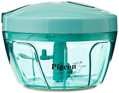 Pigeon by Stoverkraft Plastic Handy Chopper with 3 Bladess for Chopping of Fruits and Vegetables (Green 5.5 Inches) von Pigeon