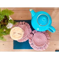 Boho Macramé Untersetzer, Wohndekor, Esszimmer Dekor, Makramee, Wohnkultur, Eco Freundliches Geschenk von PigletandChestnut
