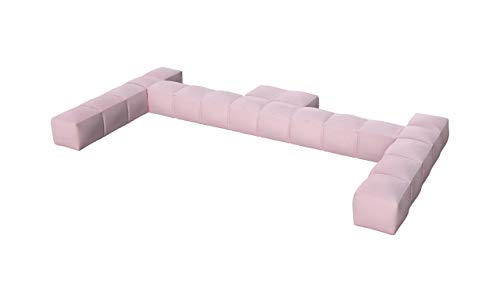 Pigro Felice - Modul'Air Aufblasbare Pool-Rückenlehne Doppel - Widerstandsfähige Materialien - Lange Lebensdauer - Premium - Rose Rosa von Pigro Felice