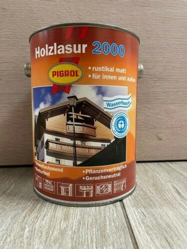 Pigrol Holzlasur 2000 naturklar 750ml für innen und aussen wasserbasis umweltschonend von Pigrol