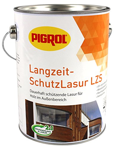 Pigrol Langzeit-Schutzlasur 2,5L antikweiß Holzlasur für alle Hölzer im Außenbereich von Pigrol