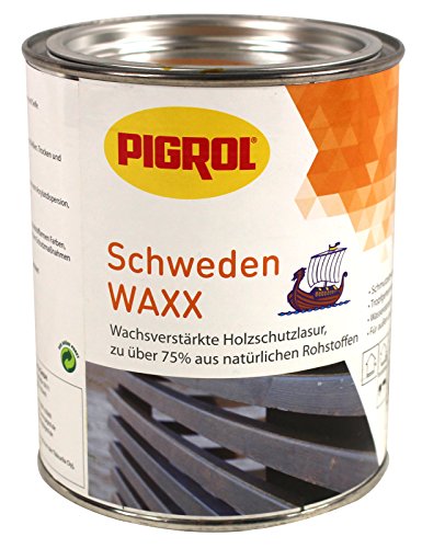Pigrol Schweden Waxx 0,75L teakholz Holzschutzlasur für den Innen- und Außenbereich von Pigrol