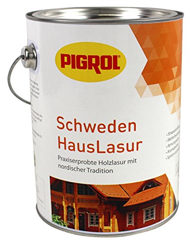 Pigrol Schwedenhauslasur 2,5L polarweiss Dickschichtlasur für alle Hölzer im Außenbereich von Pigrol