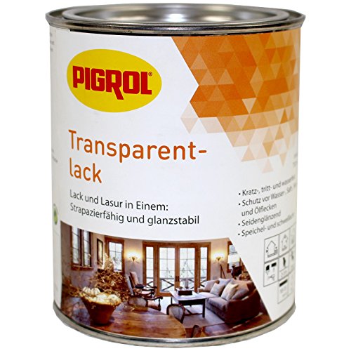 Pigrol Transparentlack für Holz Innen und Außen 1122 lärche 0,375L von Pigrol