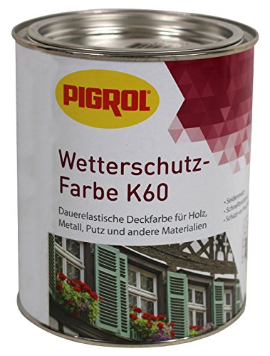 Pigrol Wetterschutz-Farbe K60-0,75L - moosgrün Holzfarbe für aussen und innen von Pigrol