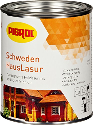 Schwedenhaus-Lasur, Farbton: haselnuss, 0,75 ltr. Gebinde von Pigrol