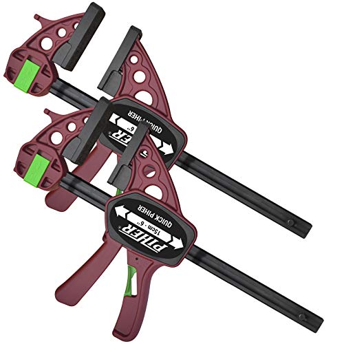 2 x Piher Quick Extra Einhand-Zwinge Schraub-Zwinge 90 cm Schnell Spanner Spreiz Klemme von Piher
