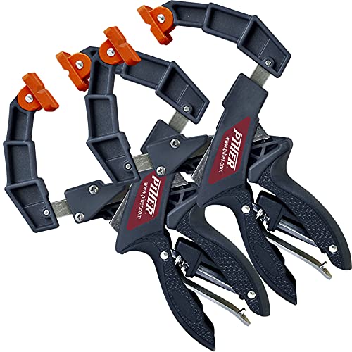 2 x Piher Ausziehbare Spannzange 16 cm, Zwinge, Nylon, Griffe aus Polyethylen von Piher