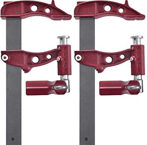 Piher Maxipress E Schraubzwinge | 2er Set | Hochleistungsschraubzwinge | 900kg Spannkraft | geschütztes Gewinde | Ausladung 8,5 cm (60 cm) von Piher