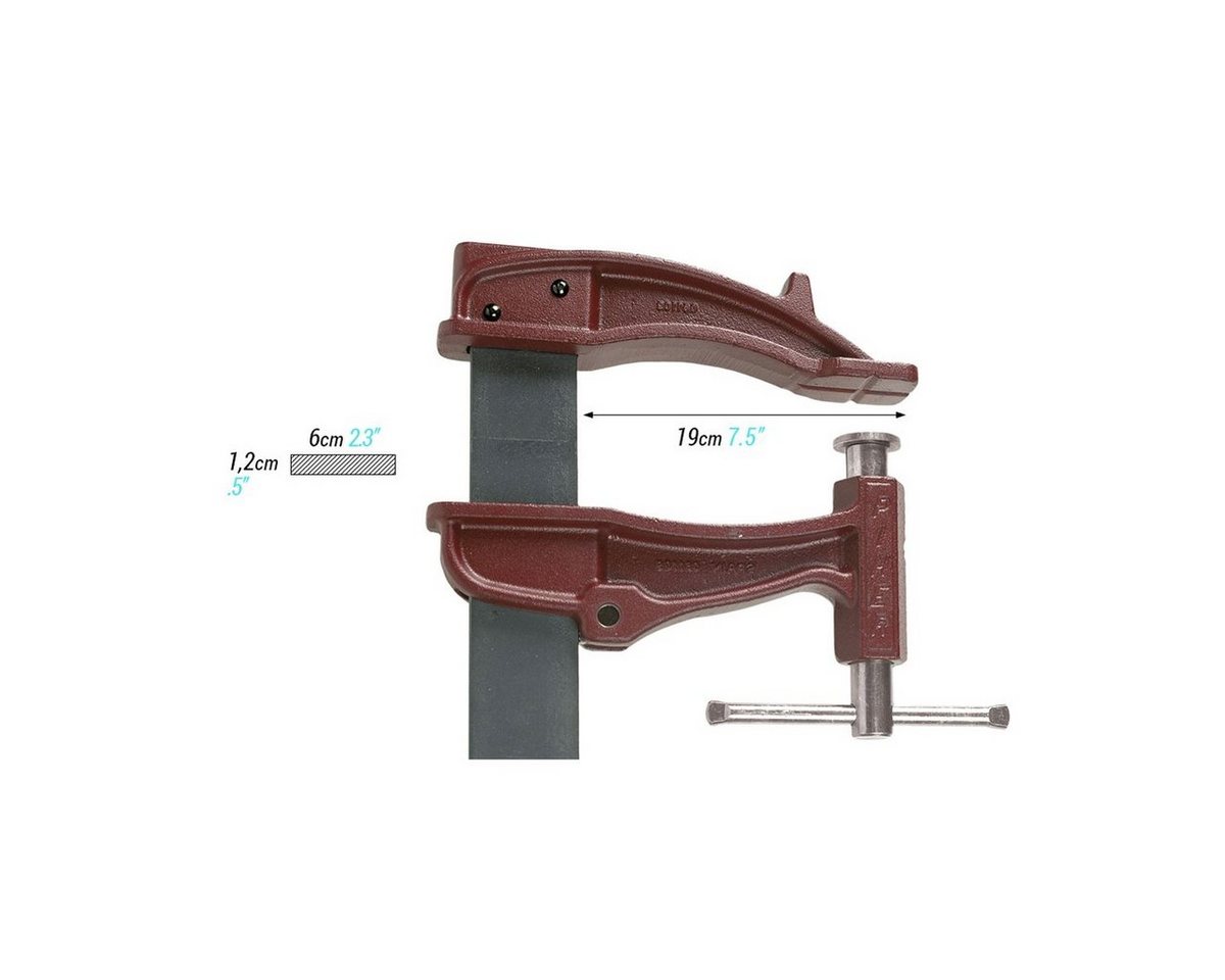 Piher Schraubzwinge PIHER Maxipress XXL Hochleistungs-Schraubzwinge 120 cm mit bis zu 2,2 t Spannkraft von Piher