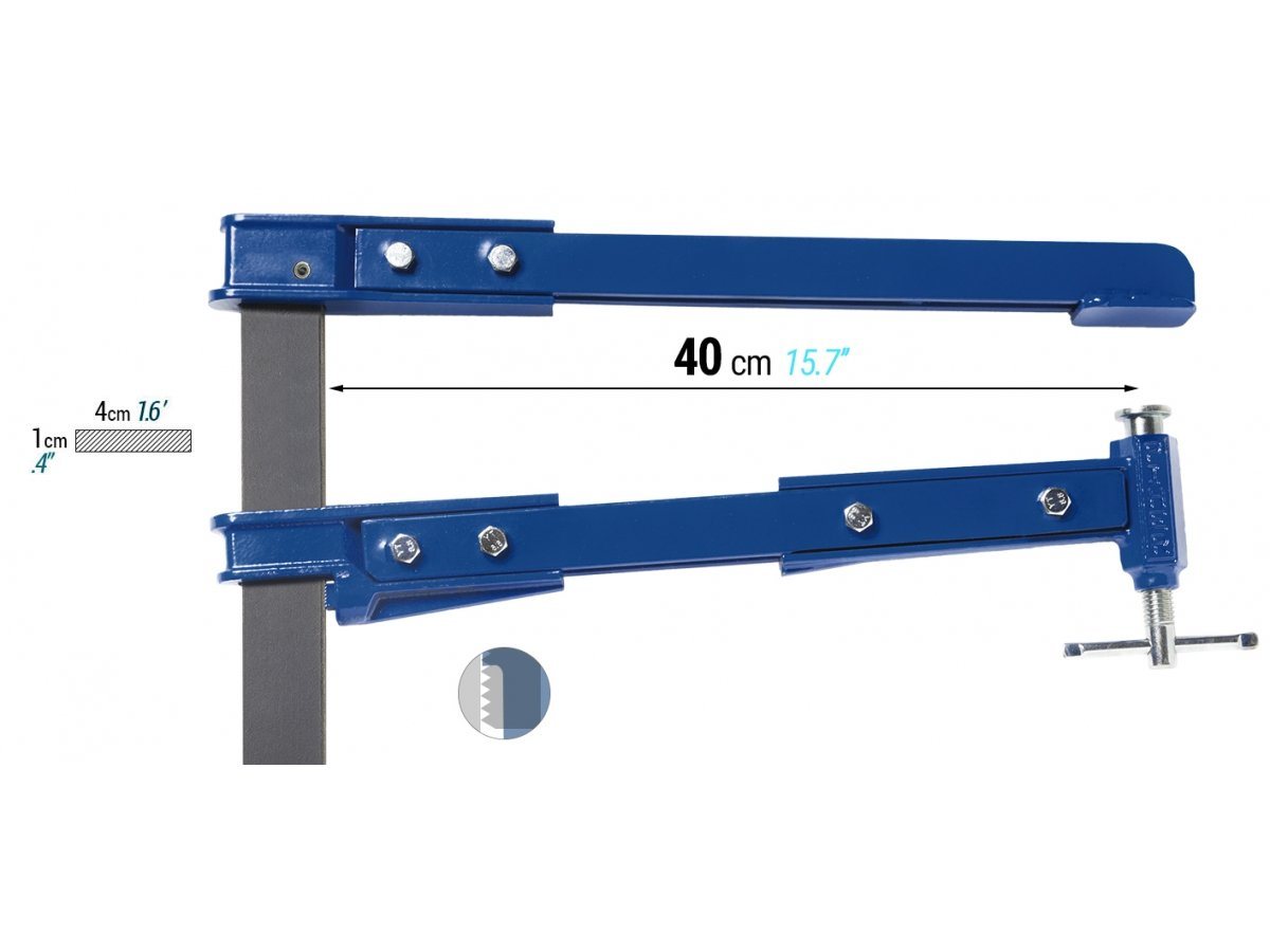 Piher Schraubzwinge TIEFSPANNSCHRAUBZWINGE PIHER 40K, 100 cm, MIT QUERGRIFF, AUSLADUNG 22 cm von Piher