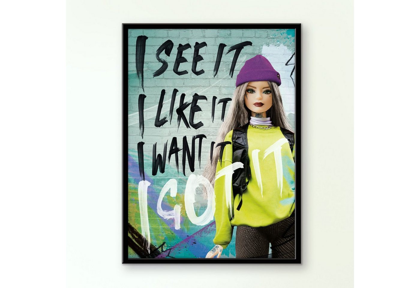 Pihu Poster Premium Print, I GOT IT (Kunstdruck), Poster - Wandbild - Wanddekor - Deko - Kinderzimmer von Pihu