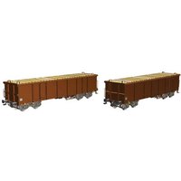 Piko H0 58235 H0 2er-Set Offener Güterwagen Eaos mit Holzladung DB-AG Mit Holzladung der DB AG von Piko H0