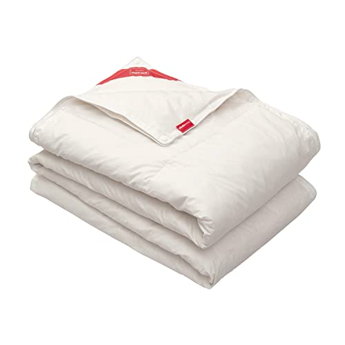 Pikolin Home Bettdecke Bettdecke 92% Daunen 120 und 160 g, Baumwollstoff für alle Jahreszeiten mit Verschluss, Bett 90-150 x 220 cm, Weiß von Pikolin Home