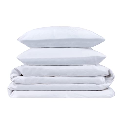 Pikolin Home - Bettwäsche-Set, 100% Perkal-Baumwolle, atmungsaktiv, Fadenzahl 200, Weiß, 2-teilig Pikolin Home - Bettwäsche-Set, 100% Perkal-Baumwolle, atmungsaktiv, Fadenzahl 200, Weiß, 2-teilig von Pikolin Home