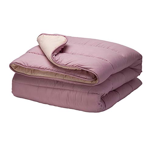 Pikolin Home - Wendebettdecke 300 g - Zweifarbige Nordische Füllung - Für Babybett 60 - Federfühlig, Warm, Atmungsaktiv, Malve/Weiß, 100 x 120 cm von PIKOLIN
