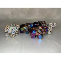 Aura Kristall Elefant [Kristallsammlung] [Wohnkultur] + Wunderschön Tigerauge Oder Dalmatiner Jaspis Mondstein [steinelefant] von PiksysProjects