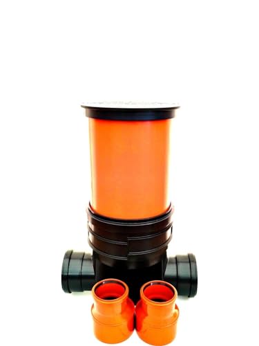 Kontrollschacht DN315/110-160 Höhe 70cm KG Rohr Abwasser Deckel Drainage (Anschluss DN110) von Pila