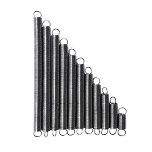 Pilang Zxxin-Zugfeder, Lange Expansion Zugfeder, Draht 1,0 mm Außendurchmesser 10 mm Doppelhaken, Hardware-Zubehör Edelstahl 304, Länge 60mm-150mm, 2pc, Industrielle Feder (Length : 1x10x140mm) von Pilang