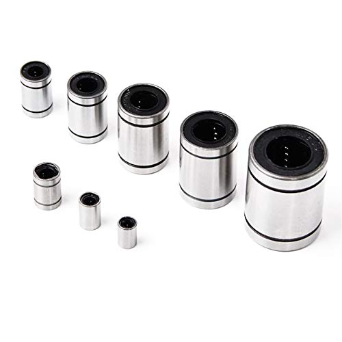 Pilang zxxin-Linearführungen, 10 STÜCKE Linearbuchse 8mm CNC-Linearlager, für Stangen Liner-Schienen-Linearwellenteile, LM6UU LM12UU LM3UU, dauerhaft (Guide Length : LM3UU) von Pilang