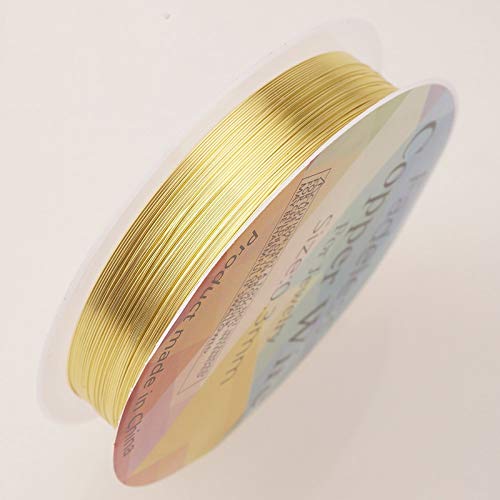 zxxin-Kupferdraht 0,2-1,0 mm KEIN FADE OXIDIZE Kupferdraht, Rose Gold Silber Robuste Schnur Perlen String DIY Schmuckherstellung Mehrzweckdraht (Color : Gold, Size : 1.0mm 1.6 1.8 Meter) von Pilang