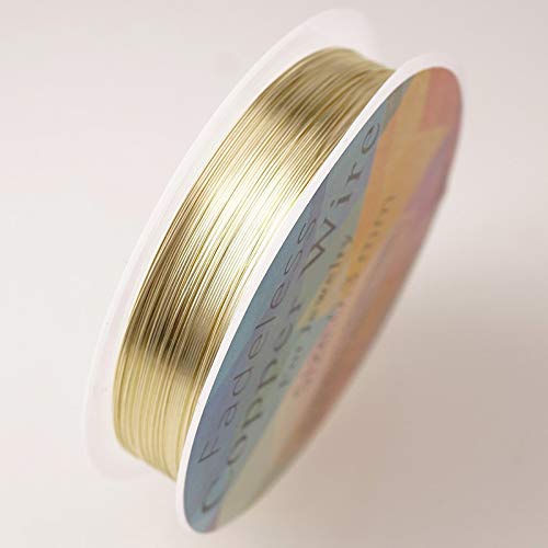 zxxin-Kupferdraht 0,2-1,0 mm KEIN FADE Oxidize Kupferdraht, Rose Gold Silber Robuste Schnur Perlen String DIY Schmuckherstellung Mehrzweckdraht (Color : Light Gold, Size : 1.0mm 1.6 1.8 Meter) von Pilang