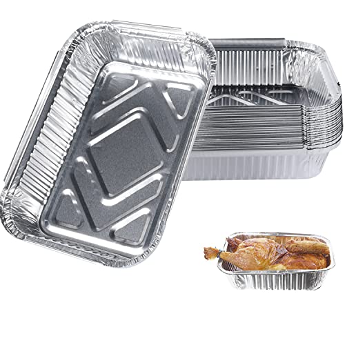 PiliStar Grill Aluschalen, 25 Aluminium Tropfschalen, Einwegschale aus Aluminium zum Grillen für Picknick, Grill, Ofen von PiliStar