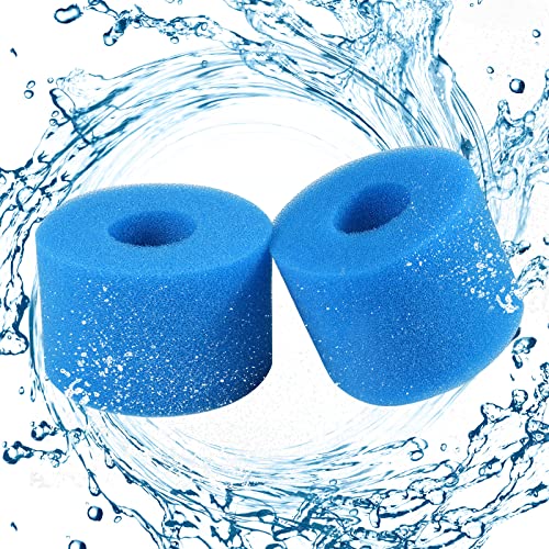 Schaumstoff Poolfilter, 2 Stück, Schwimmbadfilter, Schaumstoffschwamm, Schwammfilter, wiederverwendbar, waschbar, für Schwimmbad, Aquarium, Whirlpool von PiliStar