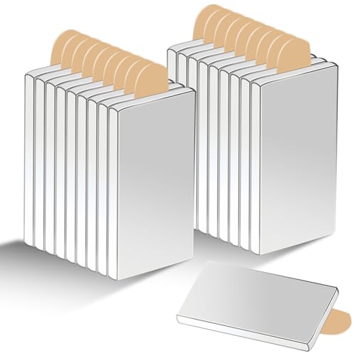 Pilikoll 20 Stück 30×10×3mm Selbstklebende Magnete Neodym Magnete Extra Stark Magnete Selbstklebend Stark Selbstklebende Flache Magnetplättchen Neodym Magnete für Whiteboard,Kühlschrank,Fotos,Basteln von Pilikoll