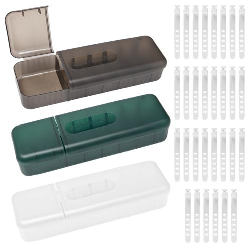Pilikoll 3 Stück Kabel Organizer Box mit Deckel 7 Fächer & 30 Kabelbindern Cable Management Box Kabel Aufbewahrungsbox Kabel Management Box KabelAufbewahrungsbox für Schreibtisch Aufbewahrung von Pilikoll