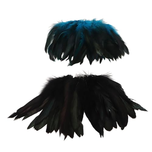100 Stück Feder DIY Craft Federn 15 20 cm Dekorative Federn zum Nähen von Handwerkskleidung Accessoires Blau Schwarz von Pilipane
