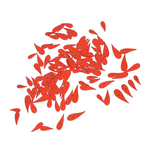 100 Stück Orange Karottenknöpfe 4 Größen DIY niedliche Holzknöpfe zum Herstellen von Nähen Weihnachtsdekorationen mit 2 Löchern (Gebogen) von Pilipane