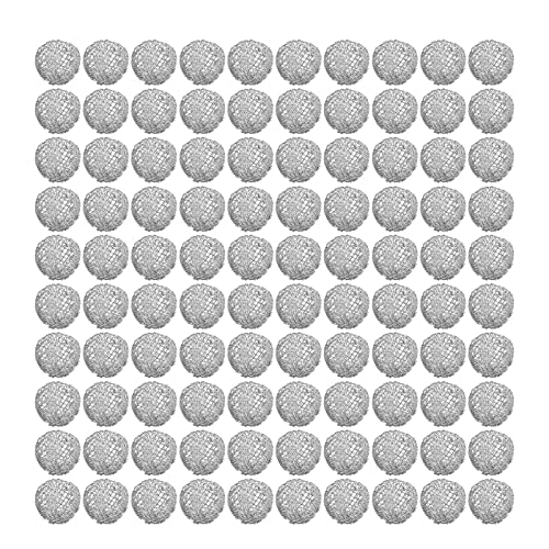 100 Stück Rohrsiebfilter, Stahlsiebkugel, Edelstahlrohrkugelsieb Und Silberne Netzsiebe, Gazefilter Mit Aufbewahrungsbox, 16 Mm Edelstahl, Waschbar Zum Rauchen von Pilipane