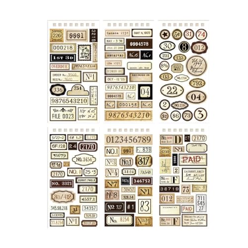 12pcs Planer Aufkleber Blatt Retro -Stil Dekorative Planer Aufkleber für Journal Kalender Sammelalbum Sortierte Aufkleber Starker Klebstoff -Mehrzweckdekoration Delikates Look (Stil 1) von Pilipane