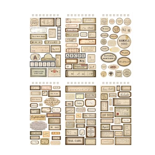 12pcs Planer Aufkleber Blatt Retro -Stil Dekorative Planer Aufkleber für Journal Kalender Sammelalbum Sortierte Aufkleber Starker Klebstoff -Mehrzweckdekoration Delikates Look (Stil 2) von Pilipane