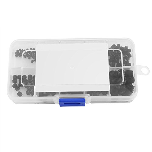 240 Sockelschraube Sortiment Allen Head Socket Hex Set Grub Screw Box Kit Din916 M3-M8 von Pilipane