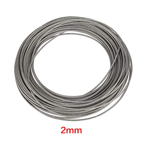 304 Edelstahldrahtseil hohe Härte stabiler Stahlkabel zum Anheben von 20 m 2 mm 2,5 mm 3 mm optionaler Durchmesser (-GS06005-01) von Pilipane