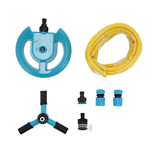 360 Grad rotierender Rasensprinkler Automatisch Wasser Sprinkler Hydraulikantrieb 6 8m Sprühdurchmesser für Garten Rasen Bewässerung PVC Kunststoff 21x20 5x10 5 cm von Pilipane