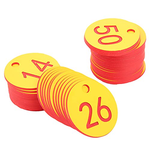 Nummernschilder für Bienenstock,50 Stück Imkerei Bienenstock-Etikettenhaltung zum Aufhängen von nummerierten Etikettenetiketten für die Viehzucht(Rot), Nummeriertes Etikett Farm-Nummer-Tag Viehn von Pilipane