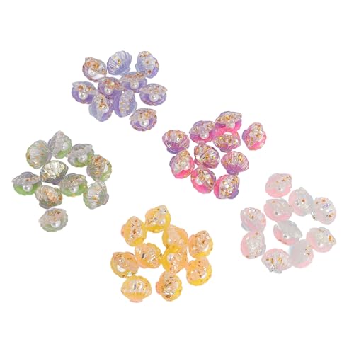 50Pcs Shell Schleim Charms Harz Flatback Muschel Party Kuchen Sammelalbum Dekoration Handwerk von Pilipane