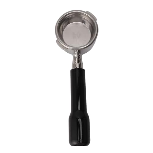 58 mm bodenloser Portafilter Edelstahl Kaffeemaschine Accessoire Komfortable Grip Doppelohren Design für Gaggia Baby Classic Espresso Deluxe Evolution Tebe Premium Langlebig (Schwarz) von Pilipane