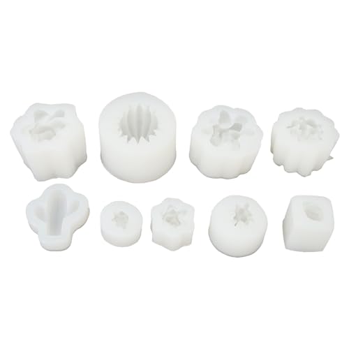 9pcs Sukkulente Silikonform weiche flexible einfache Freisetzung Multifunktional Seifen Kerze Fondantform für DIY -Handwerksliebhaber Künstler Premium Silikonmaterial von Pilipane