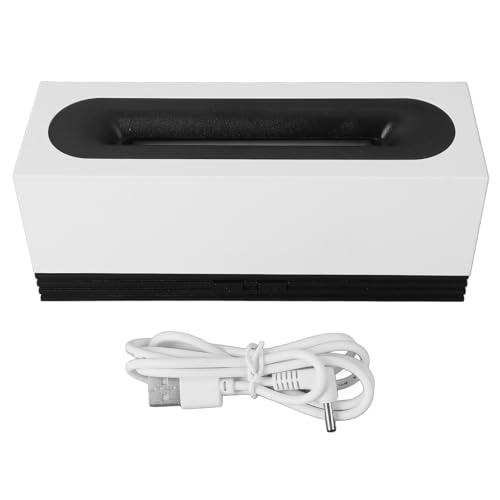 Ätherische Öldiffusor Mini Ultraschall -Luftbefeuchter Aromatherapie -Maschine mit Farbwechselleuchten und realistischer Flammeffekt für Schlafzimmer Büro Haus weiß 100 ml USB von Pilipane