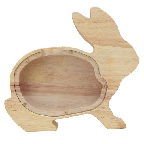 Animal Coin Bank süße Cartoon Holz Geldsparkiste für Mädchen Erwachsene Personalisierte gravierte einzigartige dekorative (Kaninchen) von Pilipane