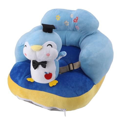 Baby Sitzsofa Plüsch Säugling Lernstuhl Sitting Stuhl Verstellbarer Winkel Anti -Rollover -Design Bequeme Unterstützung für Kleinkind Kinder weiche tragbare leichte Safe Stable (Blue Penguin) von Pilipane