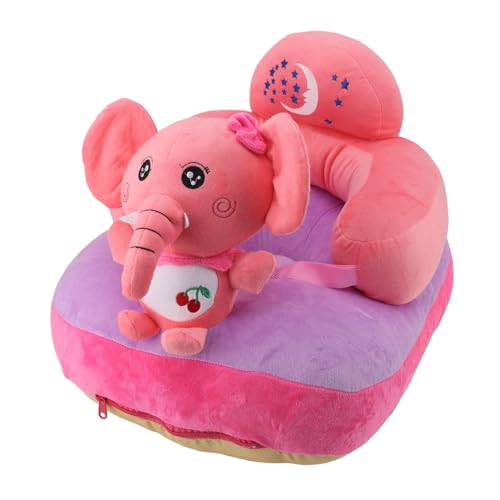 Baby Sitzsofa Plüsch Säugling Lernstuhl Sitting Stuhl Verstellbarer Winkel Anti -Rollover -Design Bequeme Unterstützung für Kleinkind Kinder weiche tragbare leichte Safe Stable (Waden -Elefant) von Pilipane