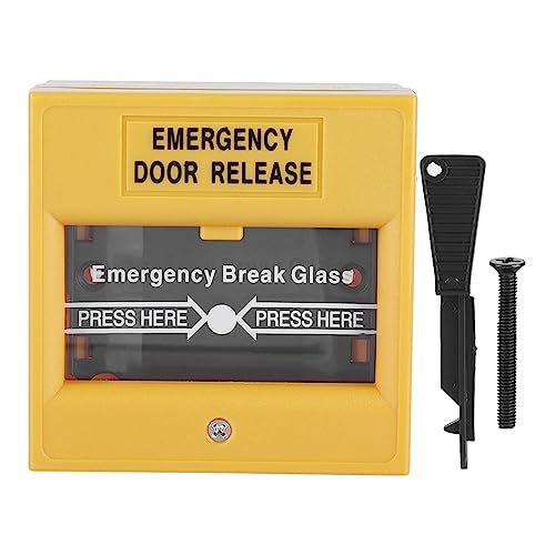 Brand -Notfall -Alarm Break Glas Security Release -Taste für Ausgangstüren und Notfalltüren feuerfestes Material Sandstrahlungstafel 8.6x8.6x5.0cm von Pilipane