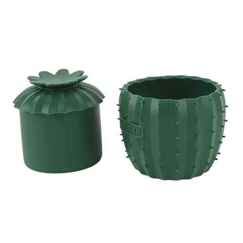 Butter Crock mit Deckelwasserlinie Hitzebeständiger Silikon Butterhalter für die Küche (Dunkelgrün) von Pilipane