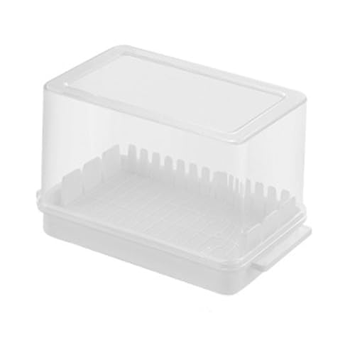 Butterschneiddelich mit Deckel PP Rechteckig Butterbehälter Genauige Schneiderbox für Gefrierschrank Arbeitsplatte langlebiger transparenter Design vielseitiger Gebrauch von Pilipane
