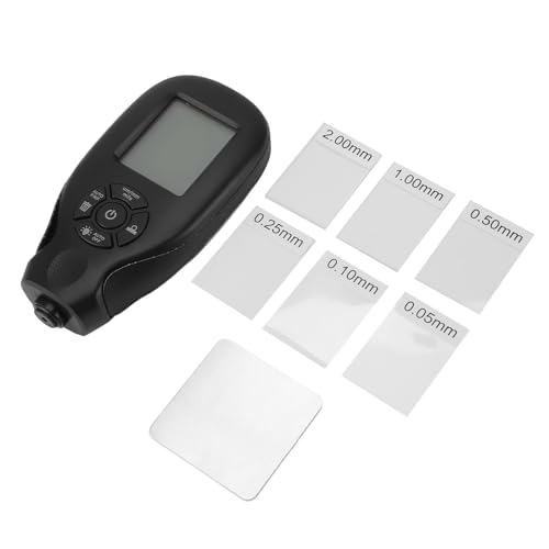 Digitale Beschichtungsmessstärke hohe Genauigkeitsbeschichtungsdicke Tester mit Hintergrundbeleuchtung Digital Display für Gebrauchtwagenkäufer (Schwarz) von Pilipane